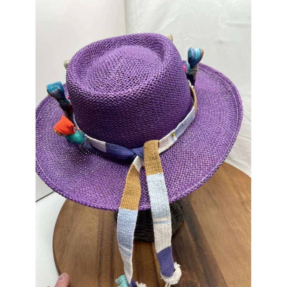 Hat Artist day of the dead zombie hat purple, unique, handmade artist 3D‎